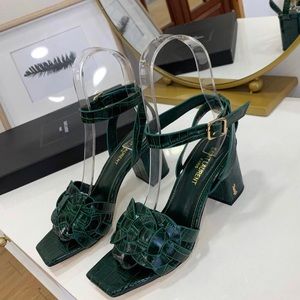 YSL Heels Emerald Croc 🐊